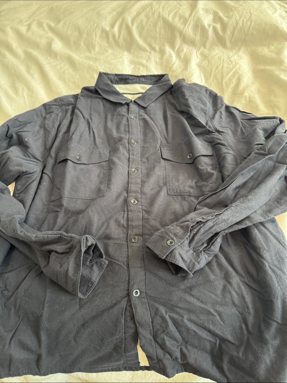 California Cowboy Men's Long-Sleeve Button-Up Shirt Jacket  in Dark Navy Flannel